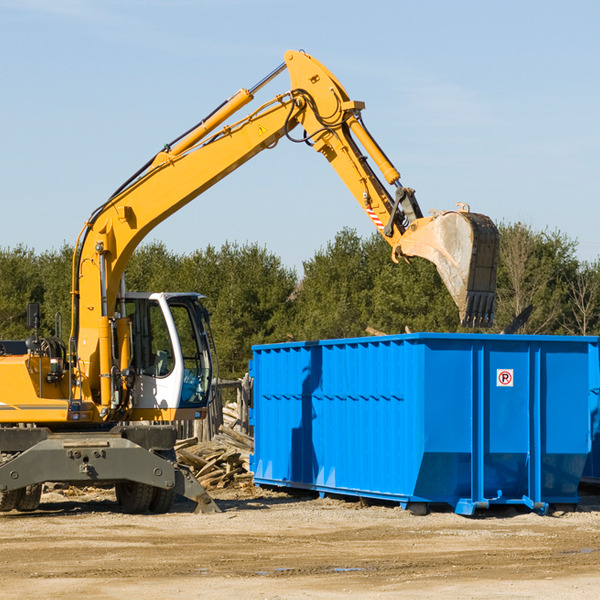 are there any restrictions on where a residential dumpster can be placed in Smock